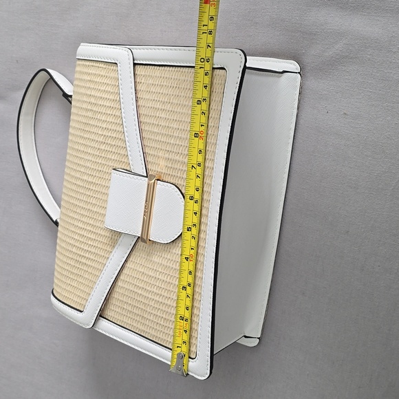 Aldo handbag white & straw NWT - Picture 4 of 7